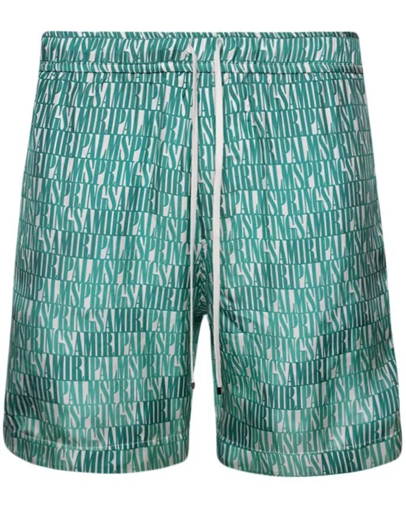 Amiri X Palm Segelshorts mit Logo-Print - Grün Grün