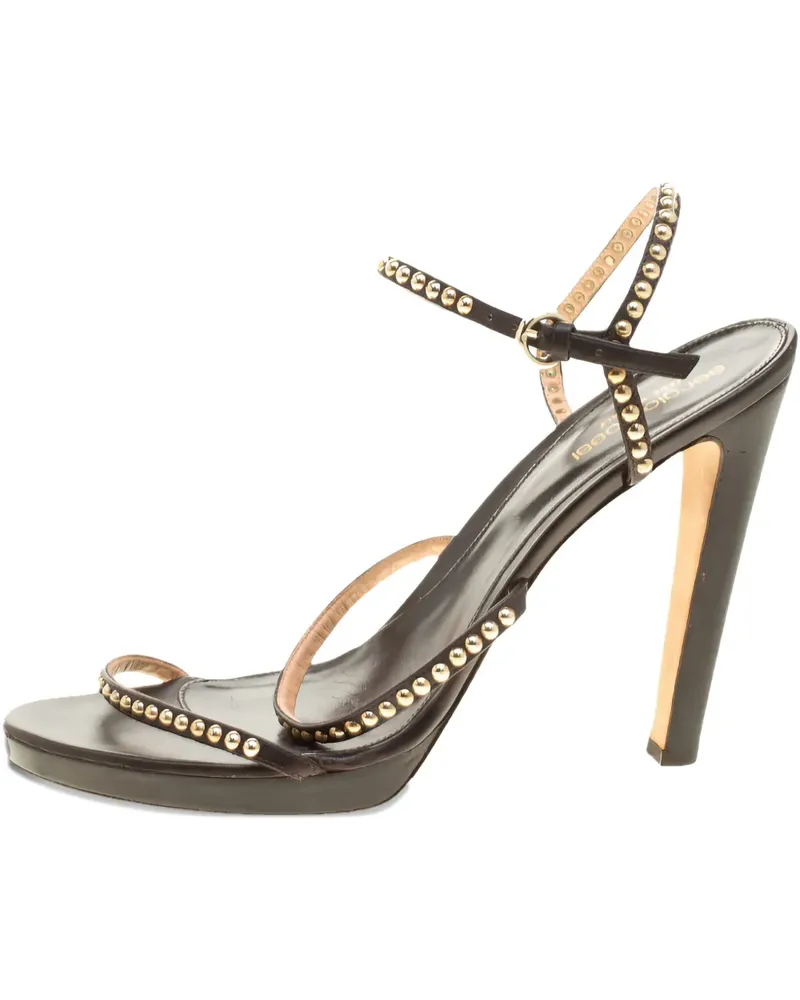 Sergio Rossi Sandalen mit Nietenverzierung 125mm - Braun Braun