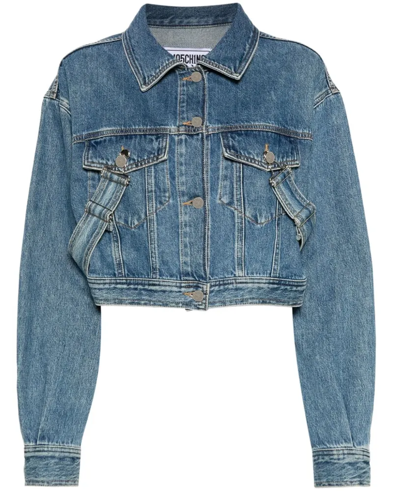 Moschino Klassische Jeansjacke Blau