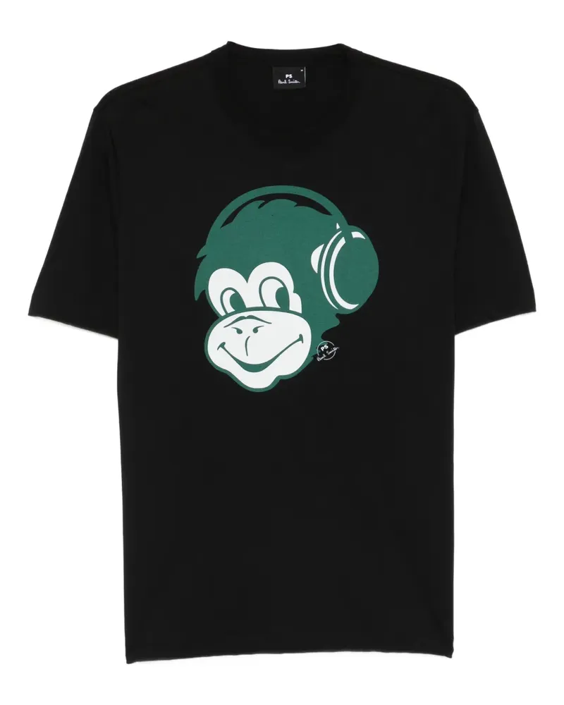 Paul Smith T-Shirt mit Affen-Print - Schwarz Schwarz