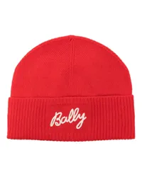 Bally Beanie mit Logo-Stickerei Rot