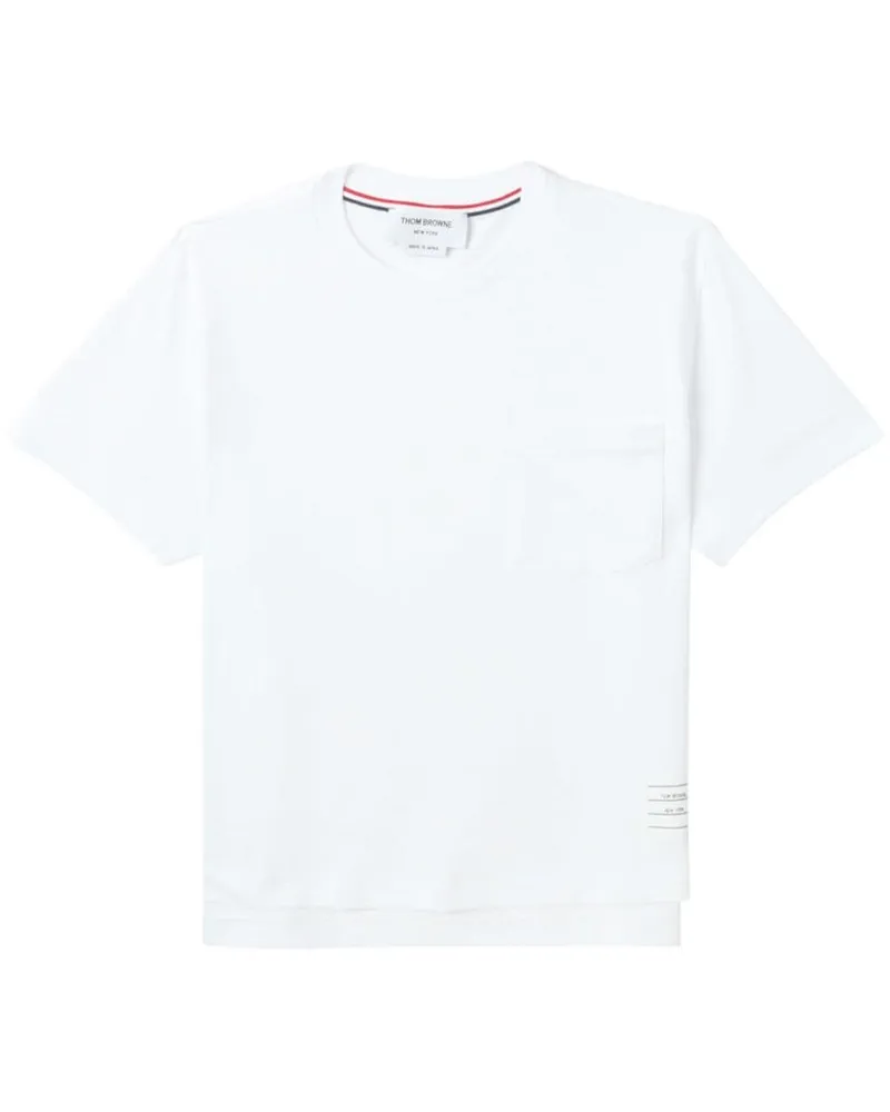 Thom Browne T-Shirt mit Logo - Weiß Weiß