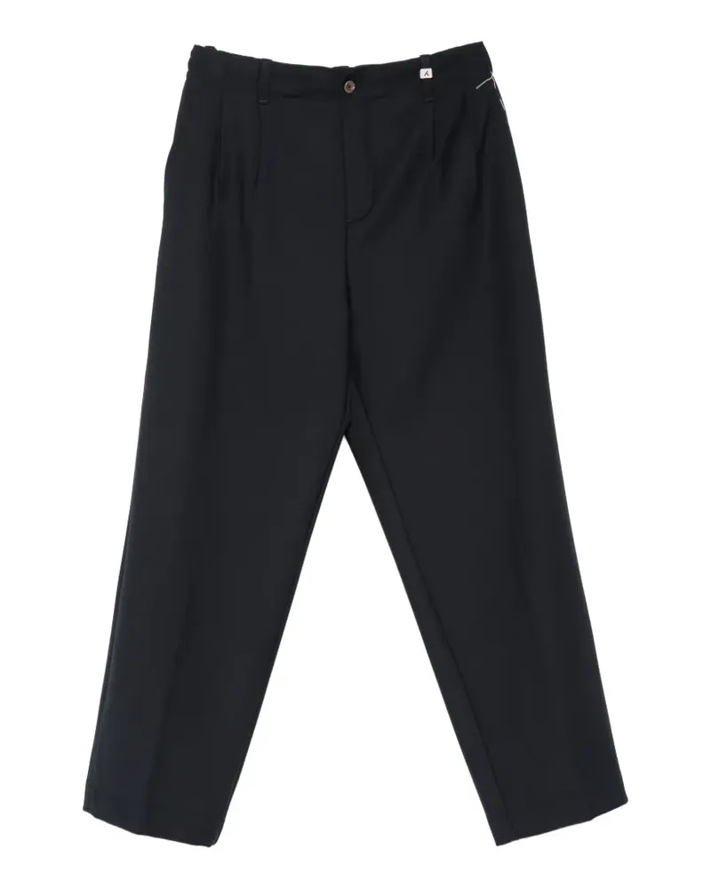 MYTHS Wide-Leg-Hose mit Falten - Blau Blau