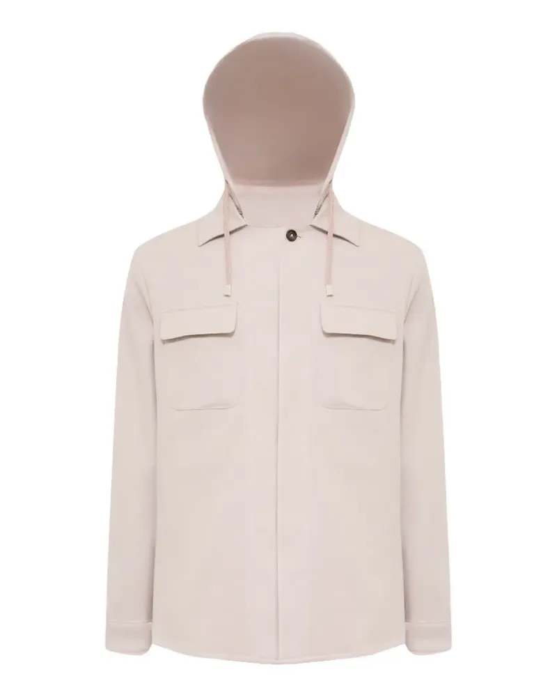 Eleventy hooded shirt jacket - Nude Nude