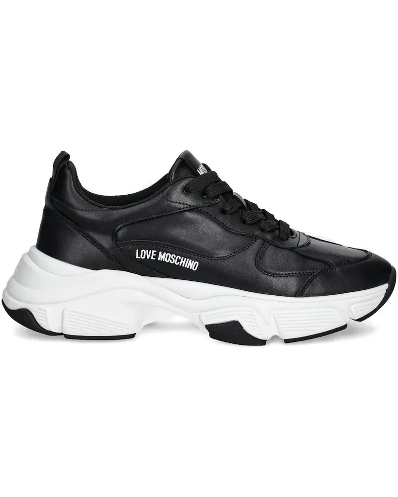 Moschino Sneakers mit Logo - Schwarz Schwarz