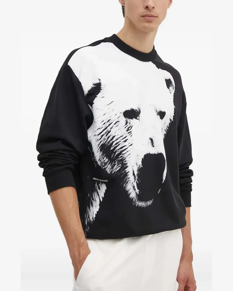 Armani Exchange bear-print sweatshirt - Schwarz Schwarz