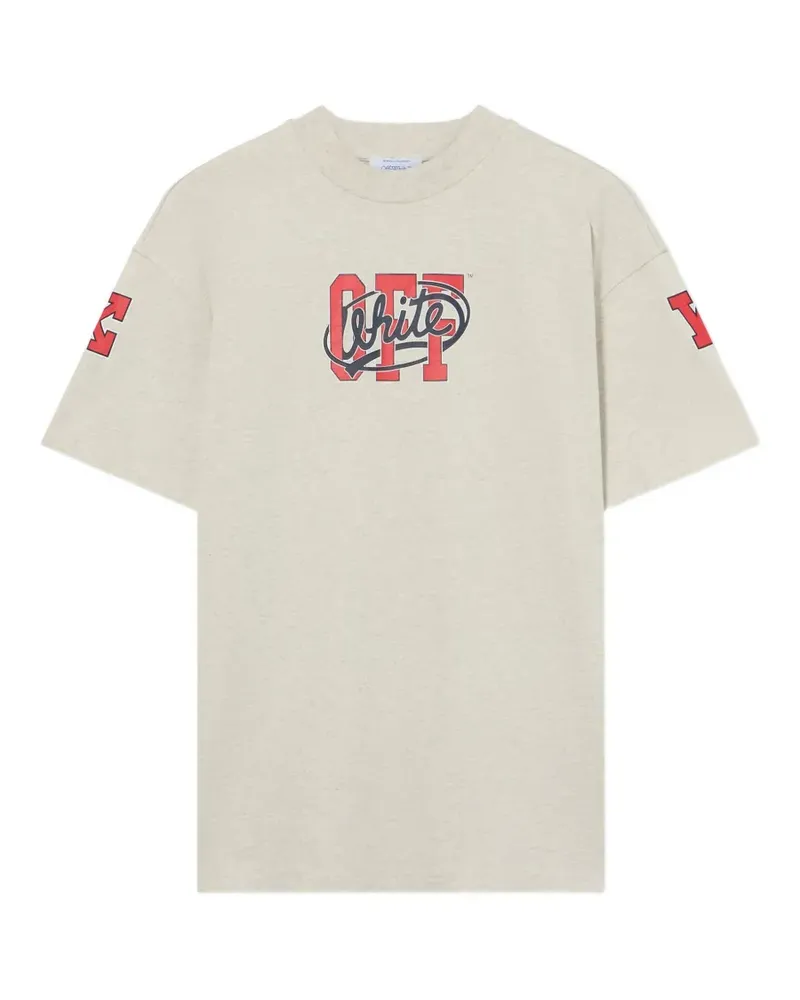 OFF-WHITE T-Shirt mit College-Logo - Nude Nude