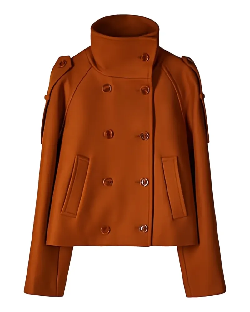 Patrizia Pepe Cabanjacke mit Schulterklappen - Braun Braun