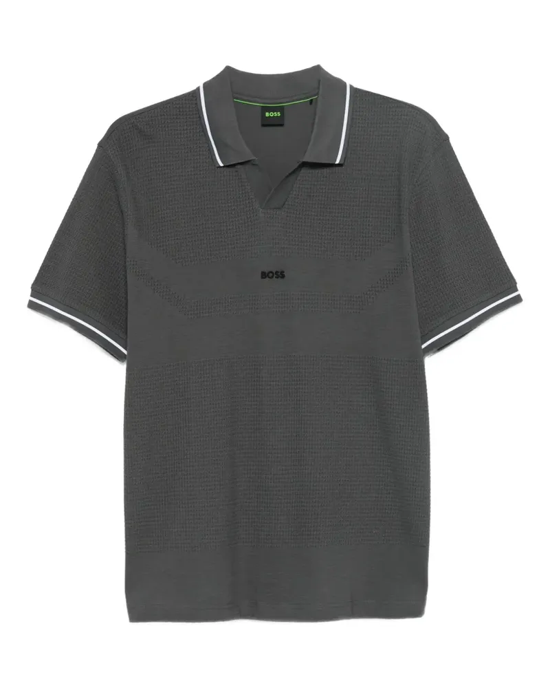HUGO BOSS Poloshirt aus Jacquard - Grau Grau