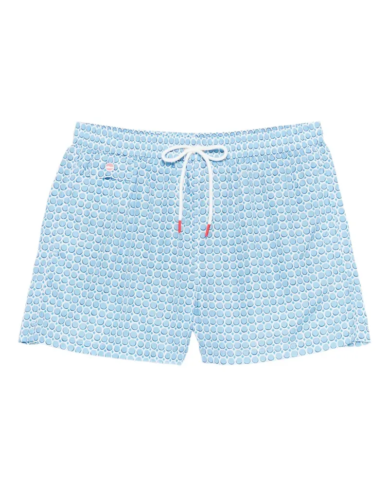 Kiton patterned swim shorts - Blau Blau