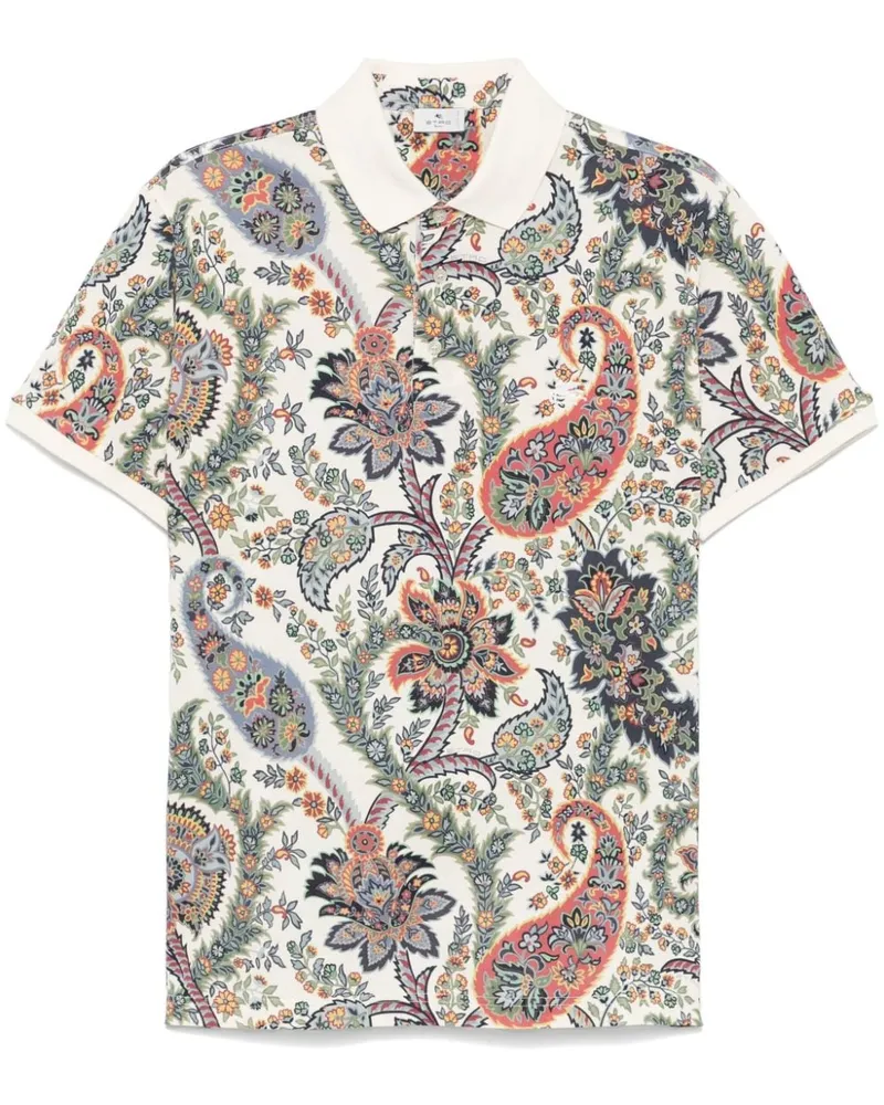 Etro Poloshirt mit Paisley-Print - Nude Nude
