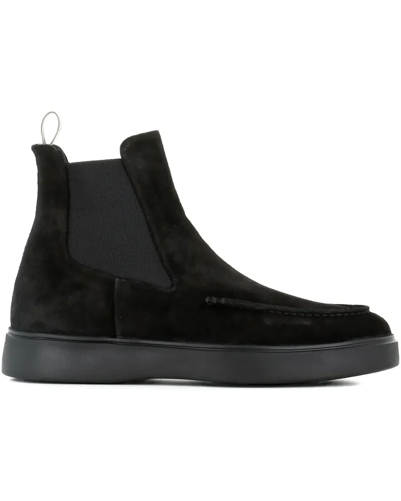 Officine Creative Italia Chelsea-Boots aus Wildleder - Schwarz Schwarz