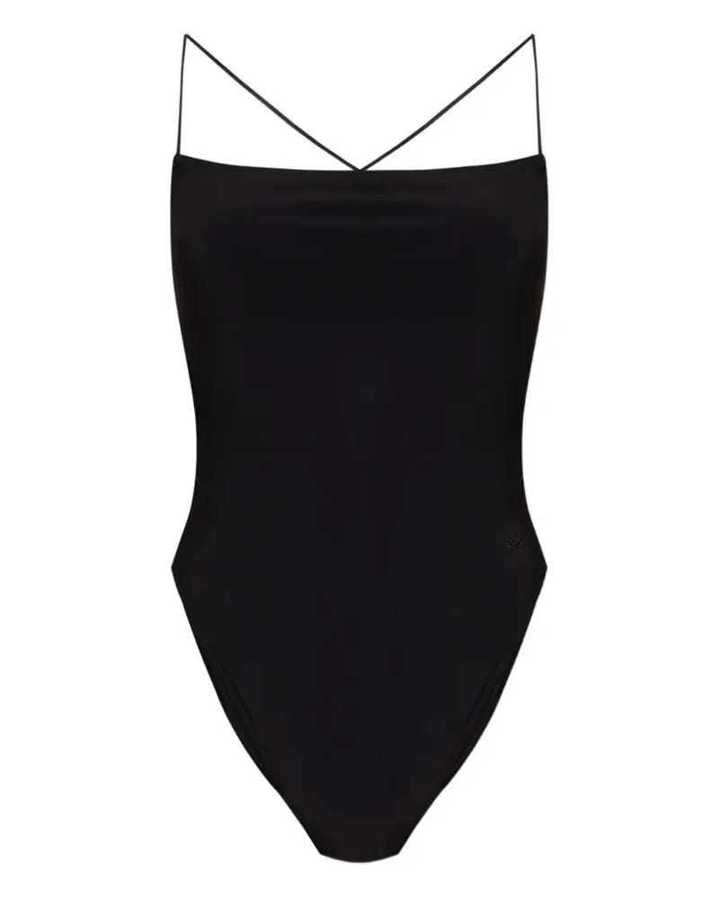 Tory Burch Badeanzug mit Riemen - Schwarz Schwarz