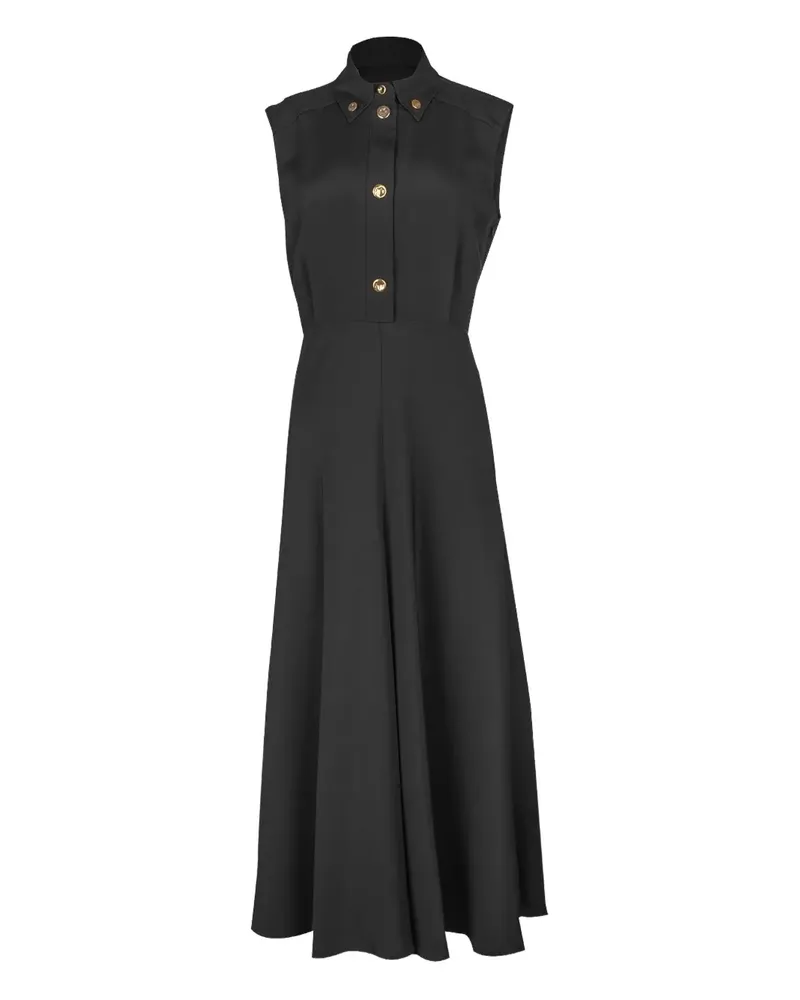 Brandon Maxwell Amara button-front sleeveless dress - Schwarz Schwarz