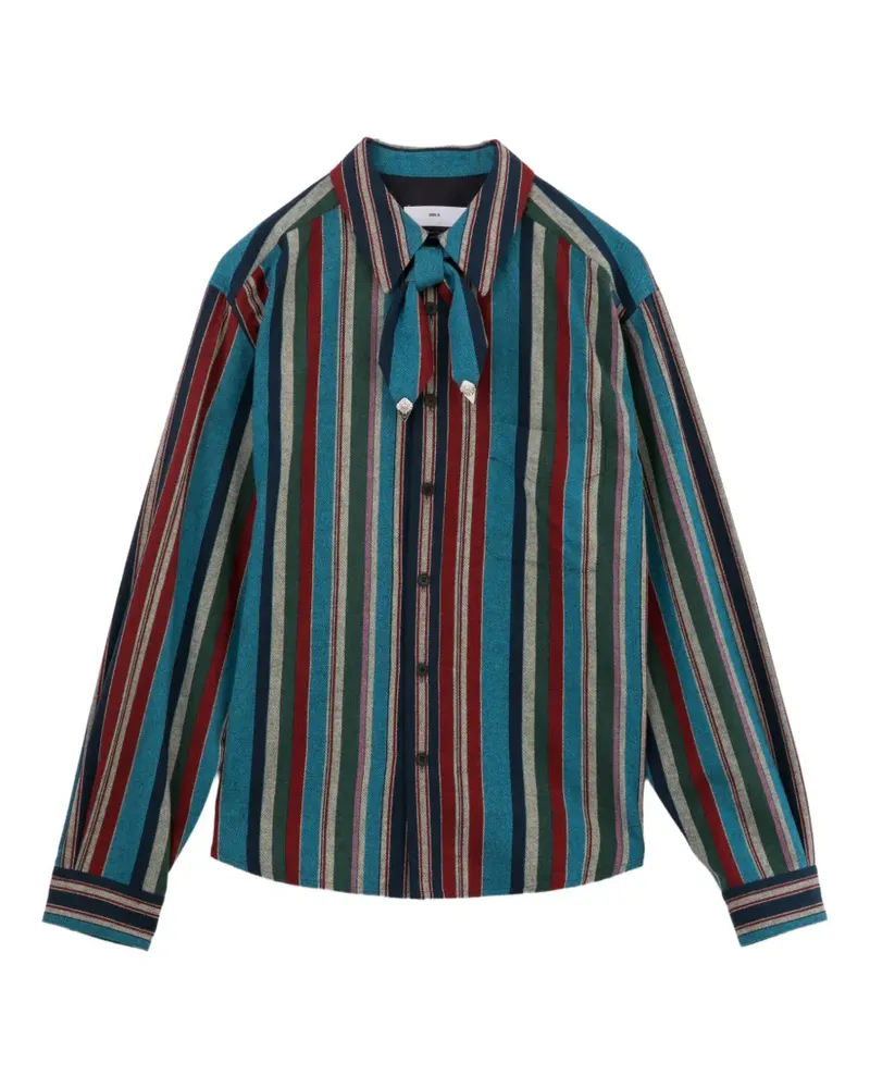 Toga Gestreiftes Hemd mit Schleife - Blau Blau