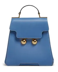 Marni Trunkaroo Rucksack aus Leder Blau