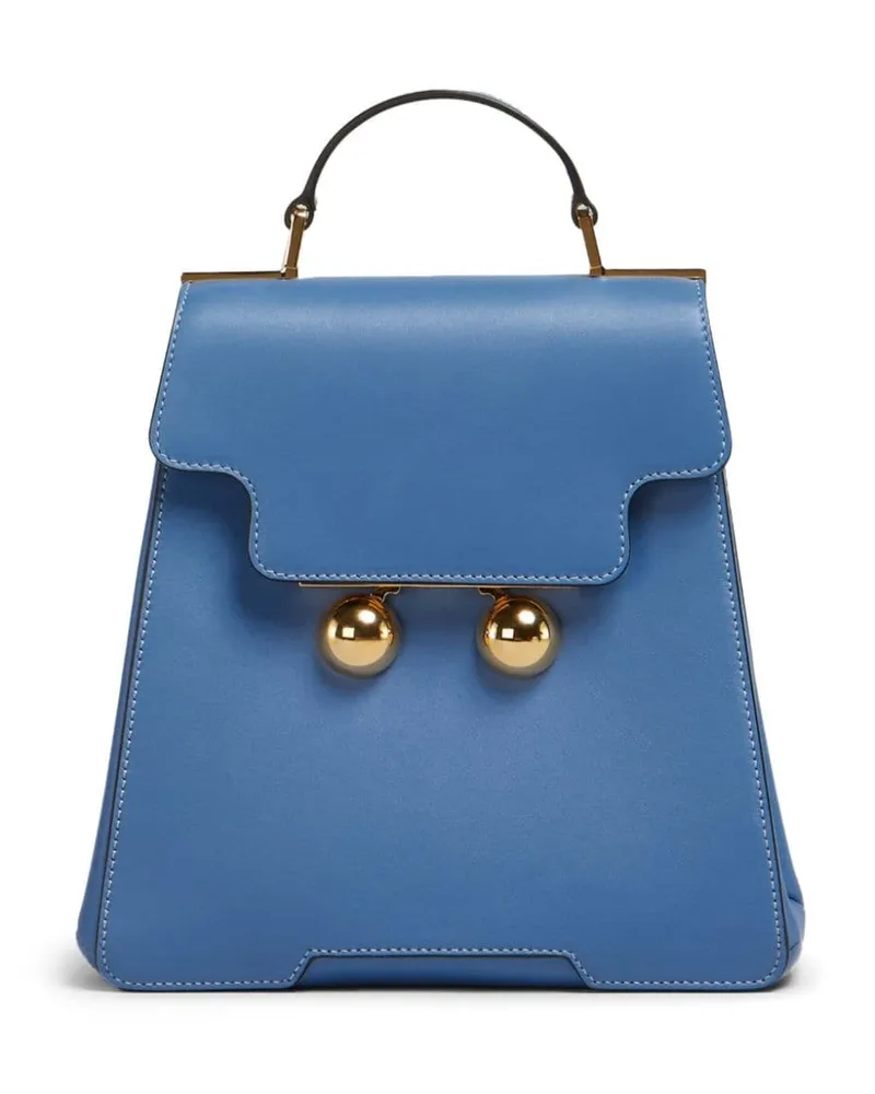 Marni Trunkaroo Rucksack aus Leder - Blau Blau