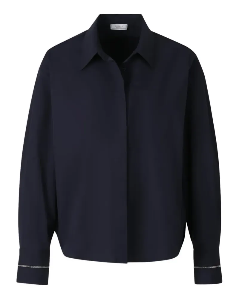 Peserico Verziertes Hemd mit Cropped-Saum - Blau Blau