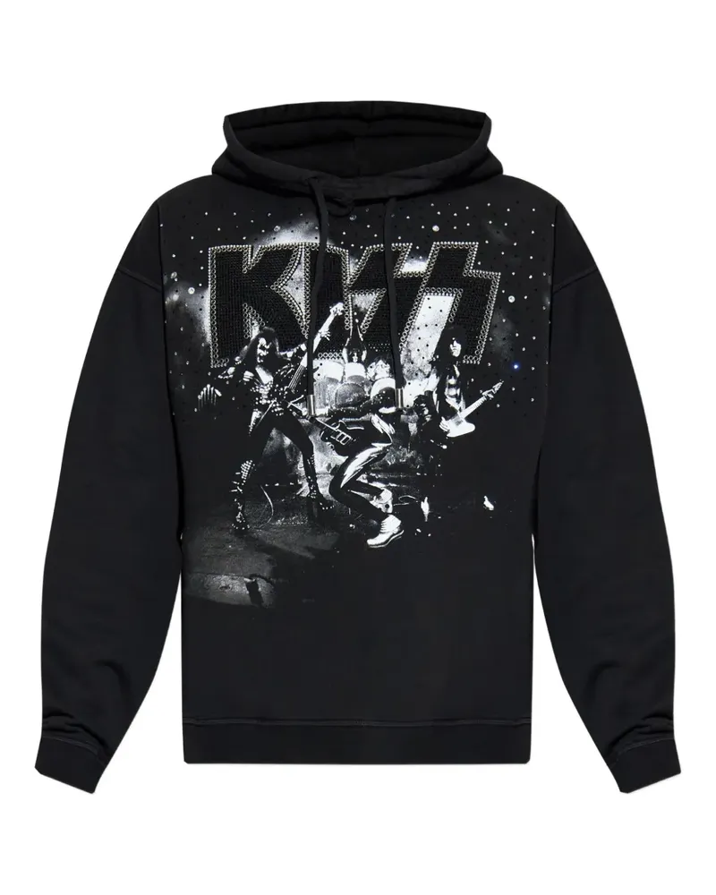 Dsquared2 x Kiss embellished graphic hoodie - Schwarz Schwarz