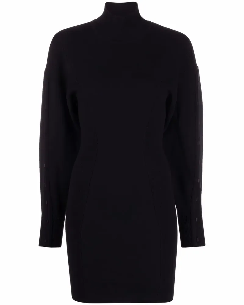 Diesel Gestricktes Kleid mit Rollkragen - Schwarz Schwarz