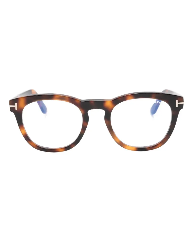 Tom Ford Brille mit rundem Gestell - Braun Braun