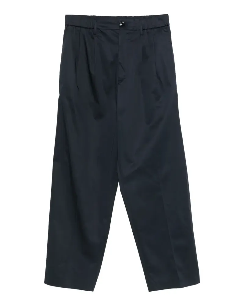 Les Hommes pleated elasticated-waist trousers - Blau Blau