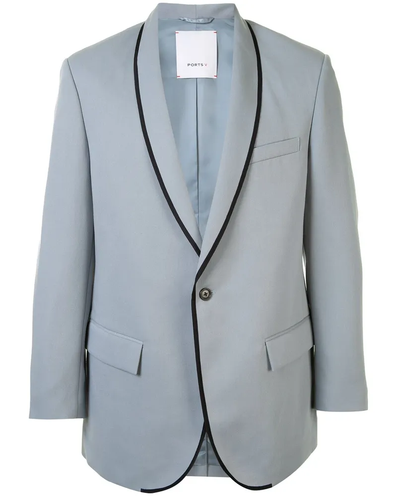 Ports V Einreihiger Blazer - Blau Blau