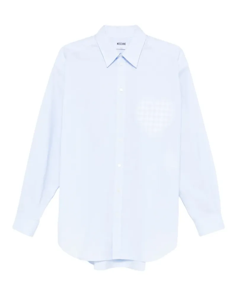 Moschino heart checked shirt - Blau Blau