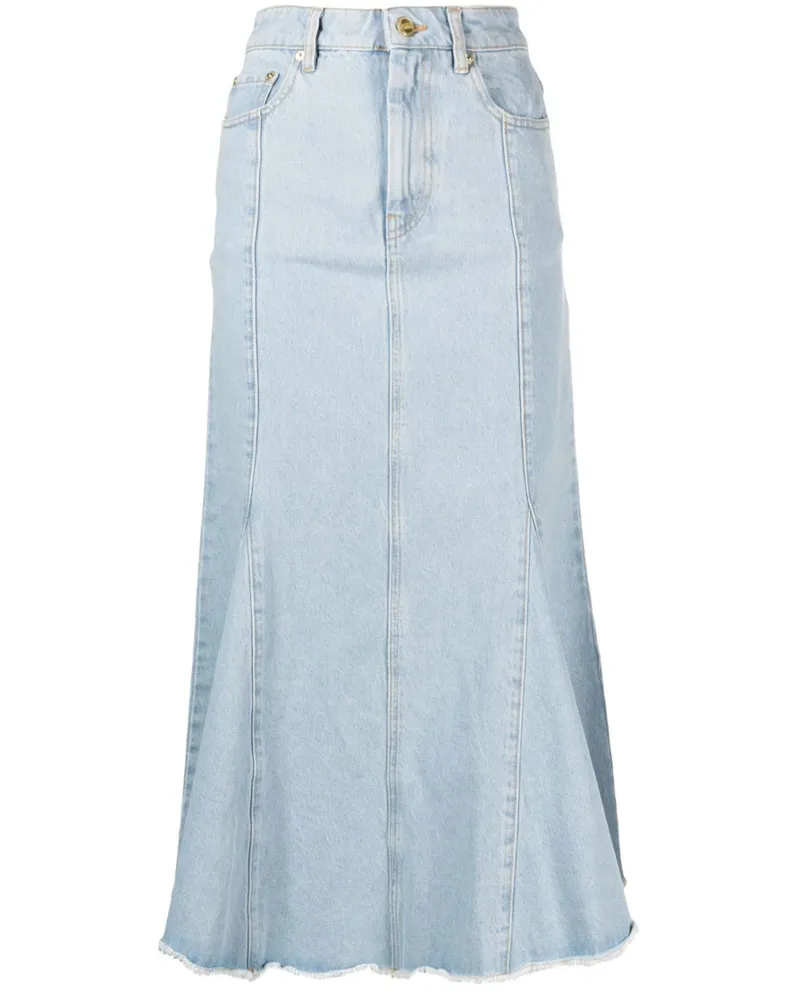 Ganni Mittellanger Jeansrock - Blau Blau