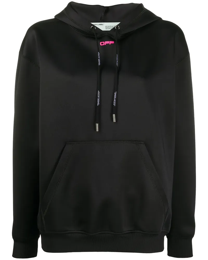 OFF-WHITE Oversized-Kapuzenpullover mit Logo - Schwarz Schwarz