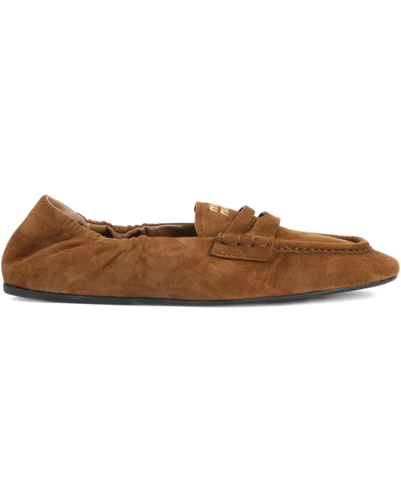 Miu Miu Loafer aus Wildleder - Braun Braun