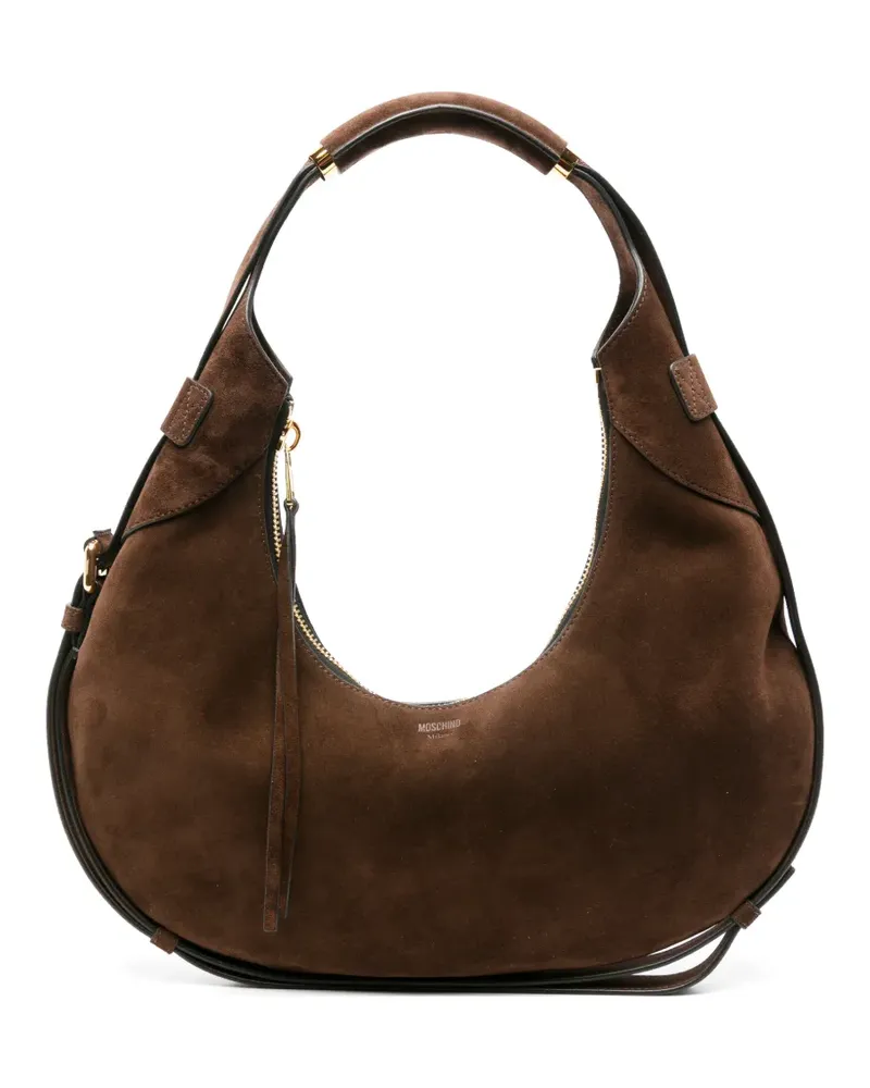 Moschino Schultertasche aus Wildleder - Braun Braun