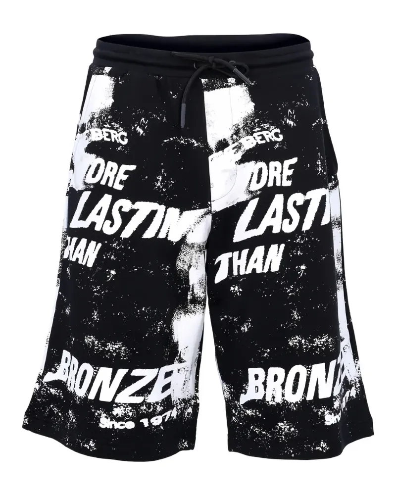 Iceberg Shorts mit Kordelzug - Schwarz Schwarz