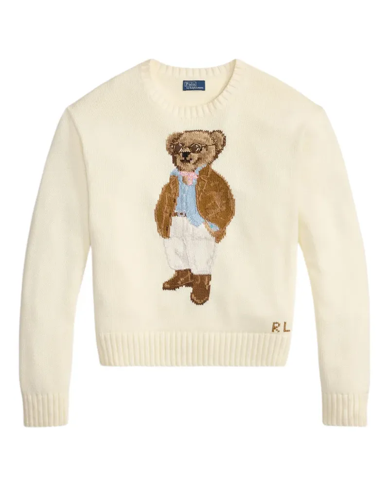 Ralph Lauren Pullover mit Polo Bear - Nude Nude