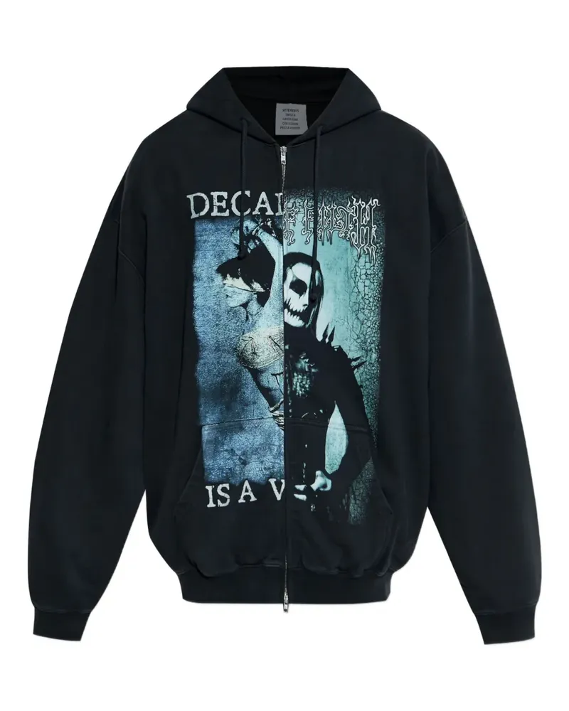 VETEMENTS Hoodie mit Print - Schwarz Schwarz