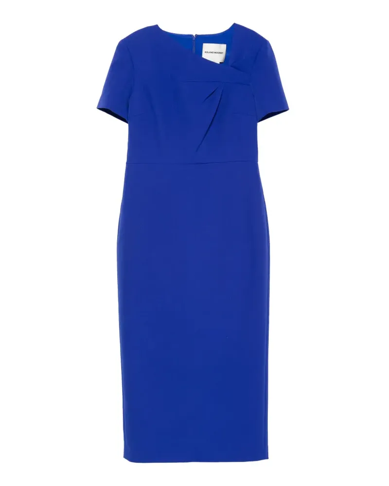 Roland Mouret Asymmetrisches Midikleid mit Falten - Blau Blau