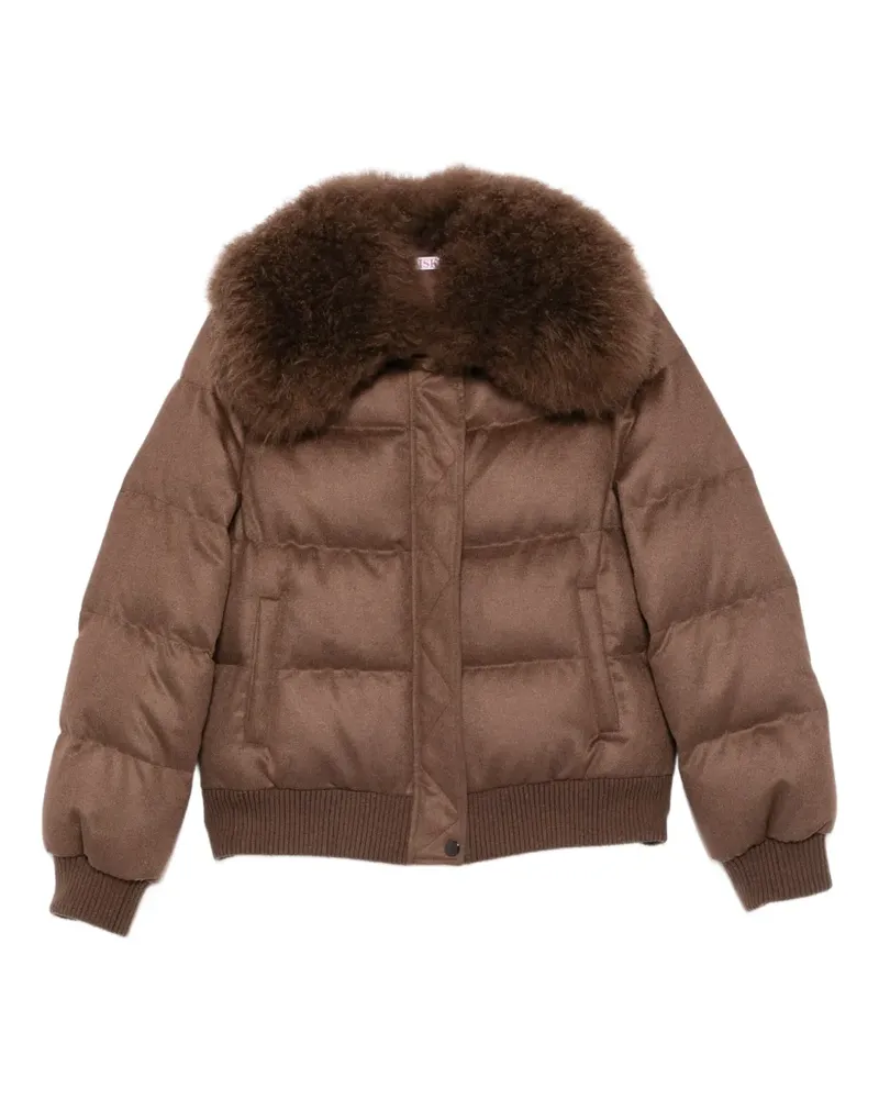 Liska Steppjacke mit Pelzkragen - Braun Braun