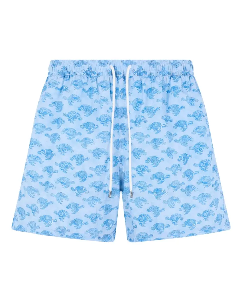 Fedeli turtle-print swim shorts - Blau Blau