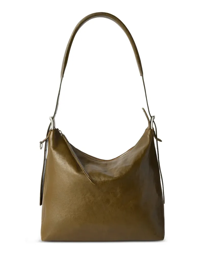 Christophe Lemaire small Belted hobo bag in leather - Grün Grün