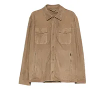 Wildlederjacke mit Knopfleiste - Nude