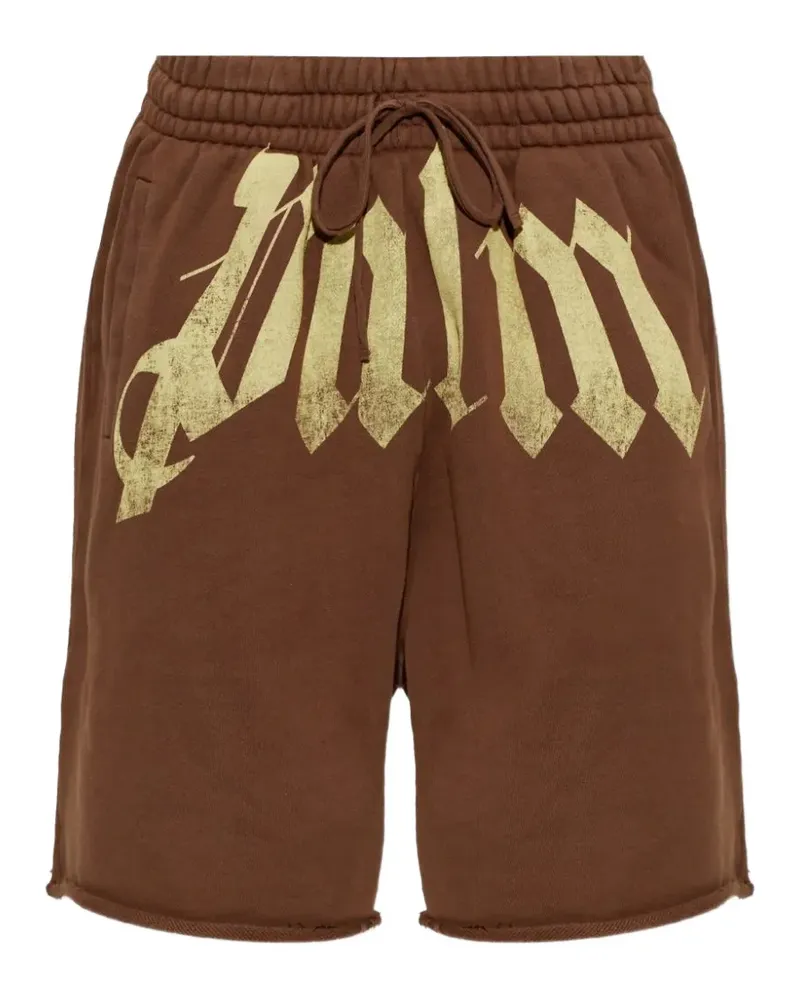 Palm Angels Shorts mit offenem Saum - Braun Braun