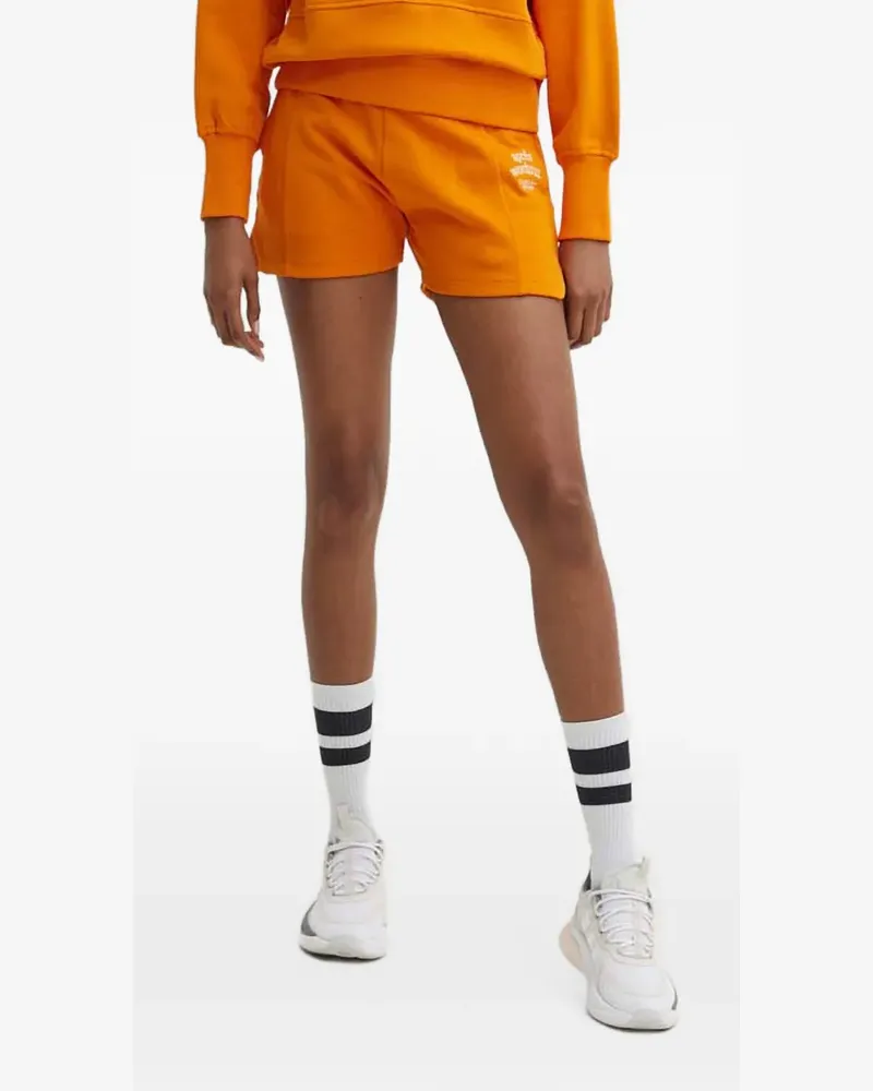 Casall Bestickte Shorts mit seitlichem Schlitz - Orange Orange