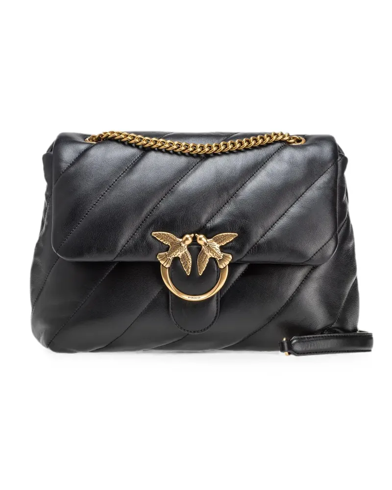 Pinko Gesteppte Love Schultertasche - Schwarz Schwarz