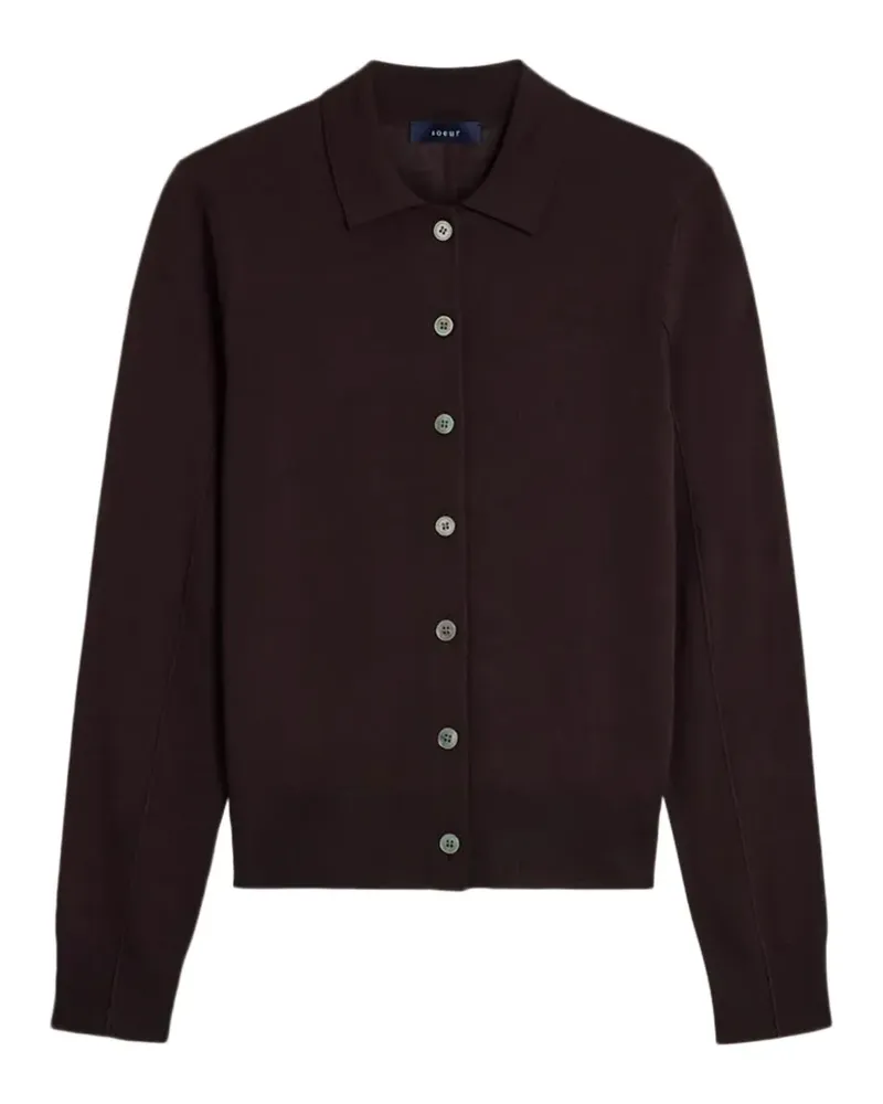 Soeur Hailey button-up polo-collar cardigan - Braun Braun