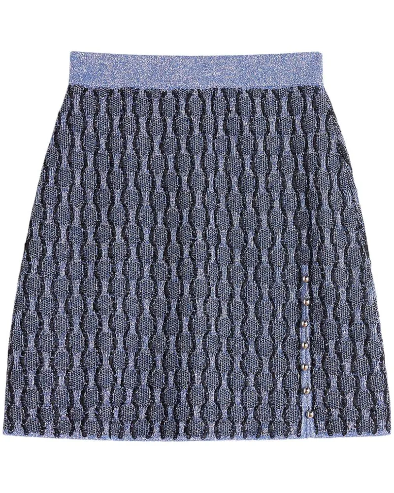 Lanvin Minirock mit Intarsienmuster - Blau Blau
