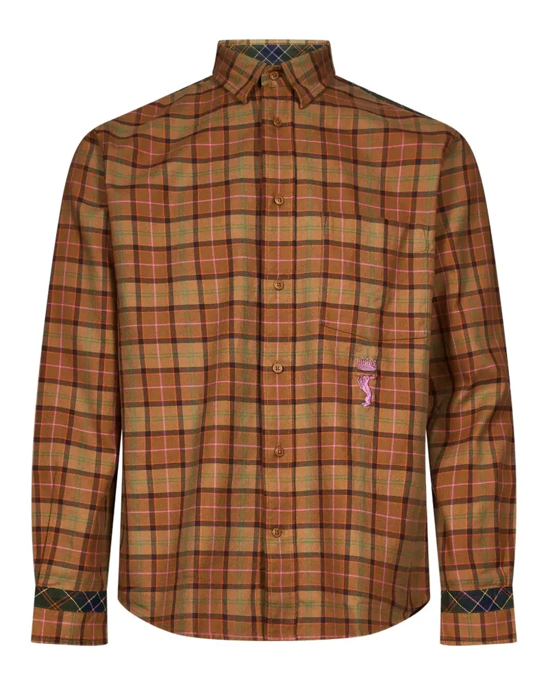 Barbour check embroidered-logo shirt - Braun Braun