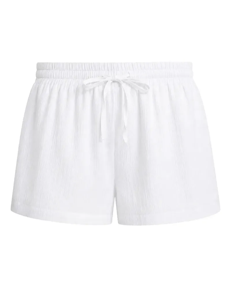 Seafolly Australia crinkle-texture drawstring shorts - Weiß Weiß