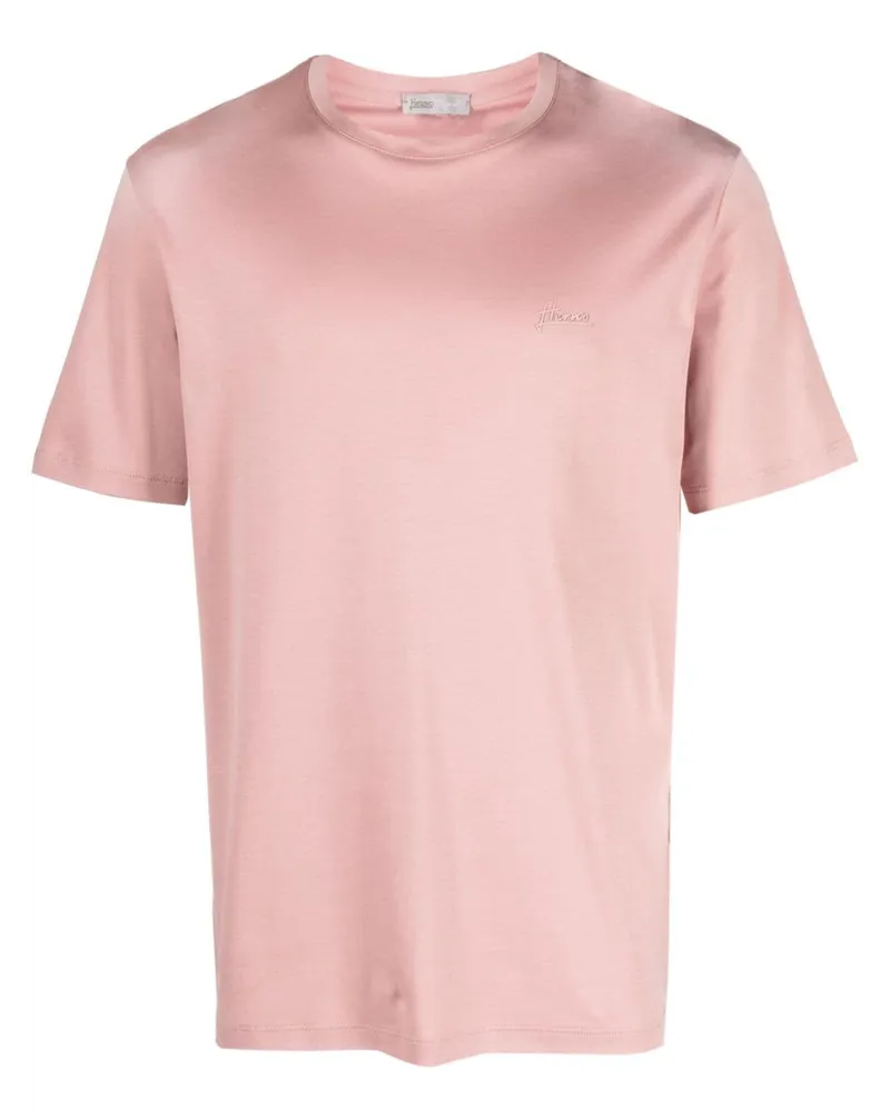 Herno T-Shirt mit Logo-Print - Rosa Rosa