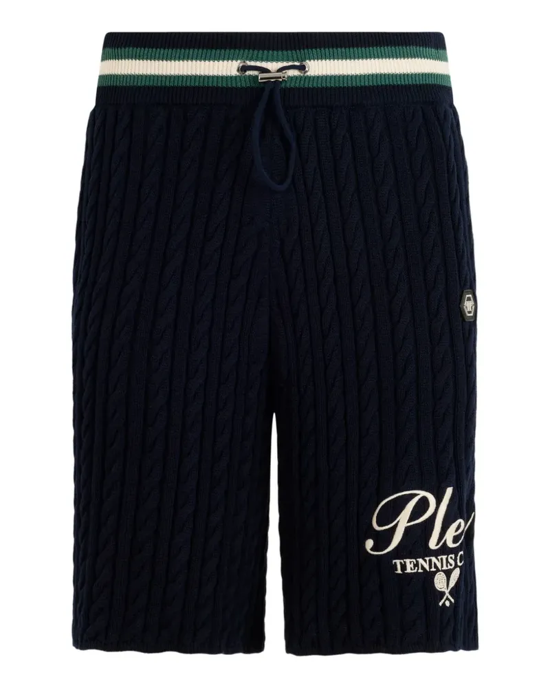 Philipp Plein knitted drawstring shorts - Blau Blau
