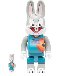 Medicom Toy x Space Jam Rabbrick Bugs Bunny BE@RBRICK 100% und 400% Figuren-Set Grau